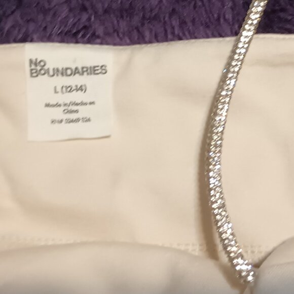 NWT~ No Boundaries Cream Colored Bodysuit with Rhinestone Straps (Size: Large) - Picture 14 of 16